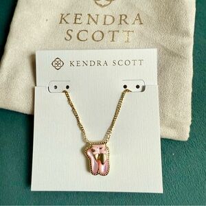 Kendra Scott Ballet Necklace in Pink and Gold